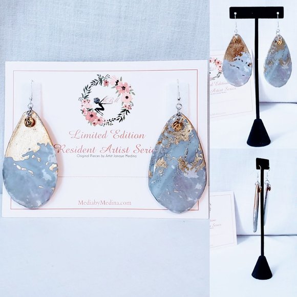 MBM Boutique Jewelry - 🆕MBM Artist Series "Gold Stone" Resin Earrings